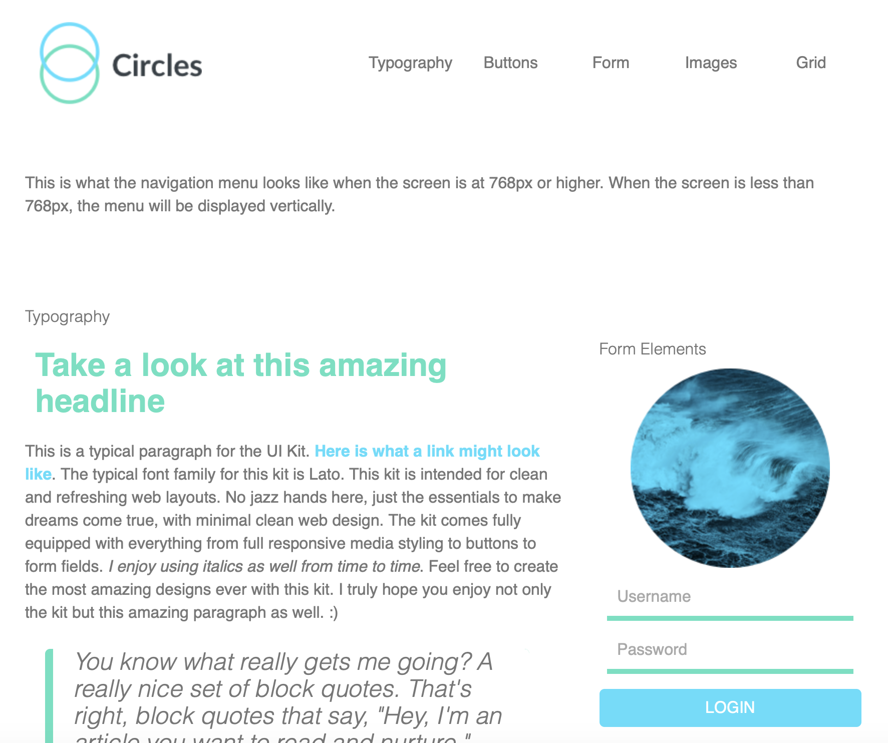 style guide web page